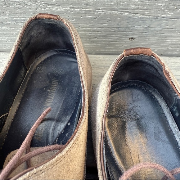 Johnston & Murphy Oxford Saddle Dress Shoes 10M - Gray Suede Leather - Picture 8 of 17